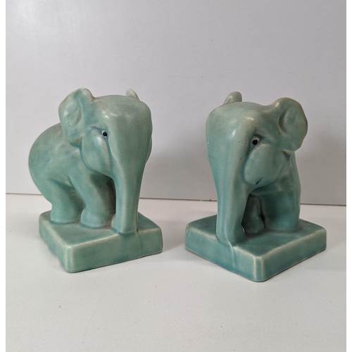 541 - A Pair of Shorter & Sons Elephant Bookends