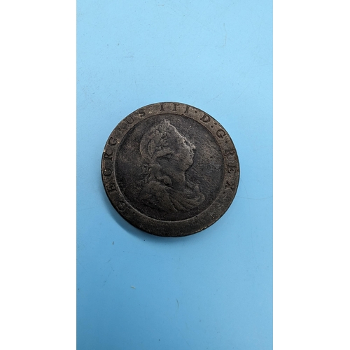 624 - A 1797 George III Cartwheel Penny Coin