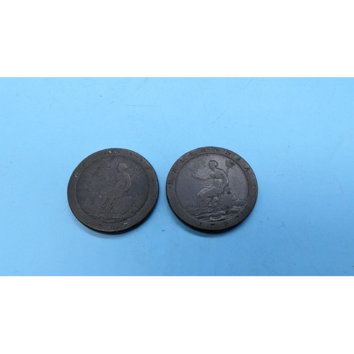 626 - 2 x 1797 George III Cartwheel Pennies