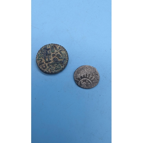 631 - A 13th Century Sri Lanka Kahavamu Sahasa Malla Kingdom of Kaudy Coin and Other Unidentified Coin