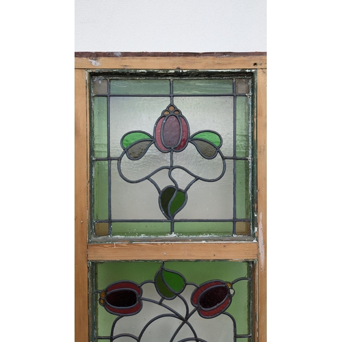 39 - A Number of Stained Glass Panels in Frame 177 x 176cm in Frame