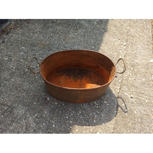 51C - Assorted metalware including an Oil Can,Tall Flower Stand and a Cauldron 80cm H