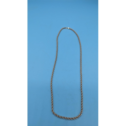 418 - A 9ct Yellow Gold Rope Necklace 8.64gms