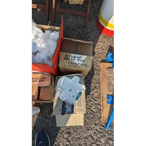 106 - A Large Assortment of Bisque Pottery Ready for Paints