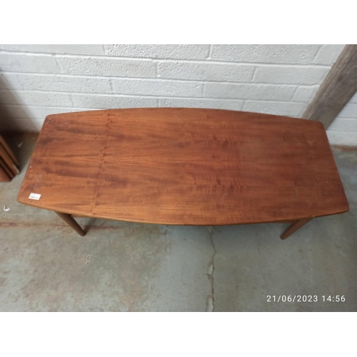687 - Mid Century Coffee Table with Shelf 45cm H x 120cm L x 55cm W