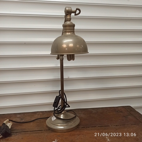 1255 - A Brushed Metal Anglepoise Lamp