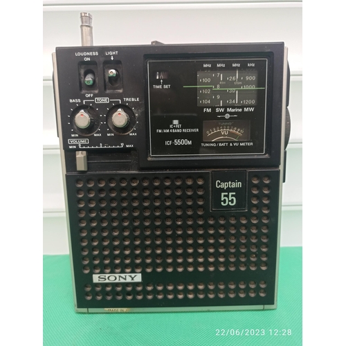 338 - Sony Captain 55 FM/ AM  4 Band Radio