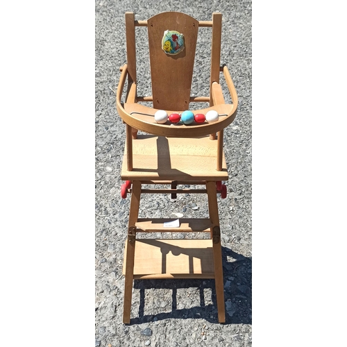 821 - Metamorphic Wooden Dolls Chair