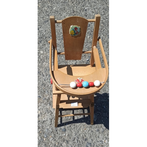 821 - Metamorphic Wooden Dolls Chair