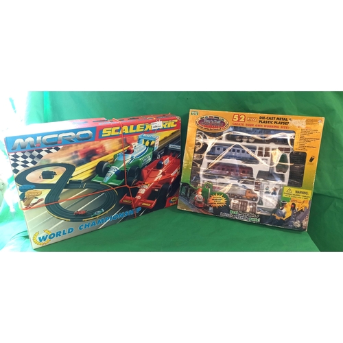 833 - Micro Scalextric and Die Cast Plastic Train set