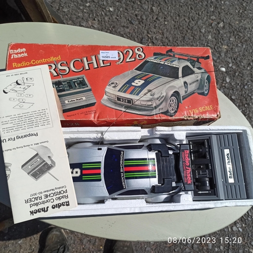 832 - A Radio Shack Remote Controlled  Porsche 1.16 scale