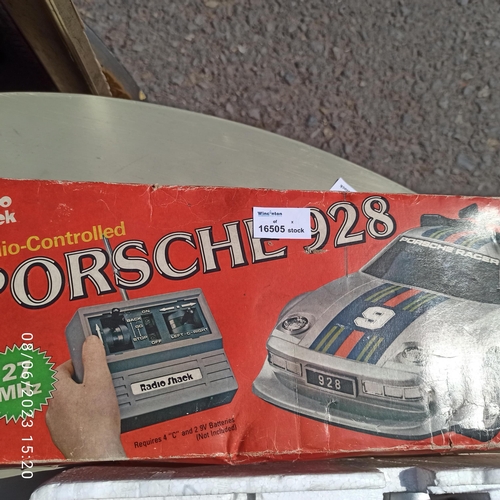 832 - A Radio Shack Remote Controlled  Porsche 1.16 scale