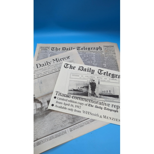 679 - Daily Telegraph Sinking of the Titanic and Daily Mirror Reprint April 16th 1912