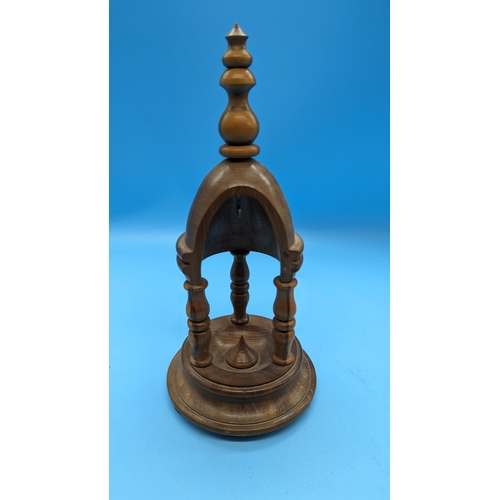 536 - A Carved Wood Pocket Watch Desk Stand