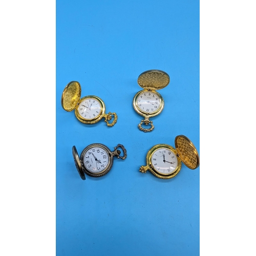 539 - 4 x Enamelled Pocket Watches