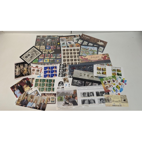 673B - A Quantity of Mint Unframed Stamps - Mostly GB