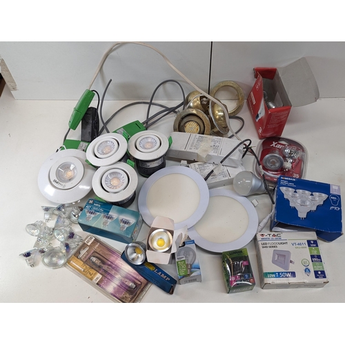 240E - Led Floodlight and a Large Assortment of LED Bulbs and Light Fittings