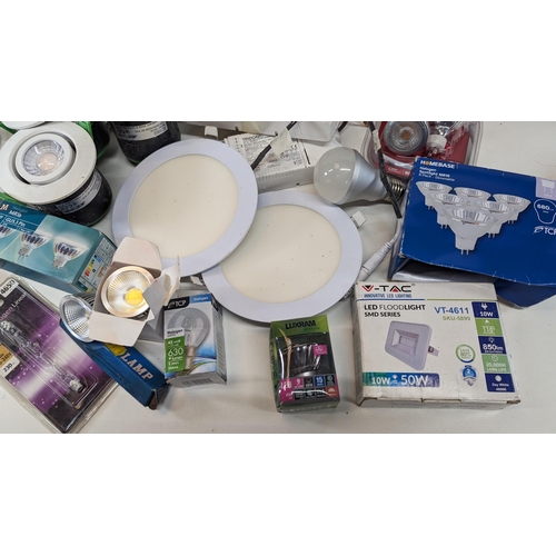 240E - Led Floodlight and a Large Assortment of LED Bulbs and Light Fittings