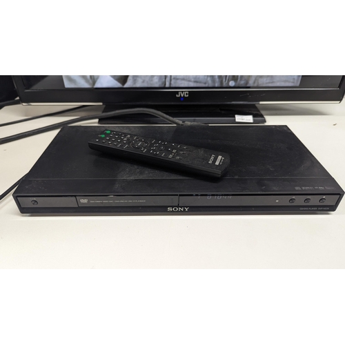 340 - A Sony DVD Player with Remote and Scart Lead ( Battery Cover Missing ) Tested and Working