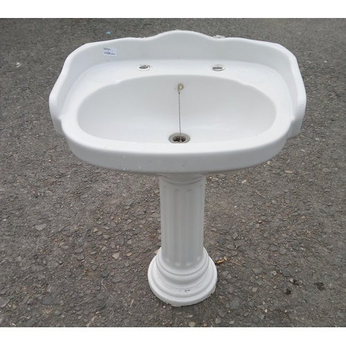 308B - Antique Bathroom Sink with Pedestal Base