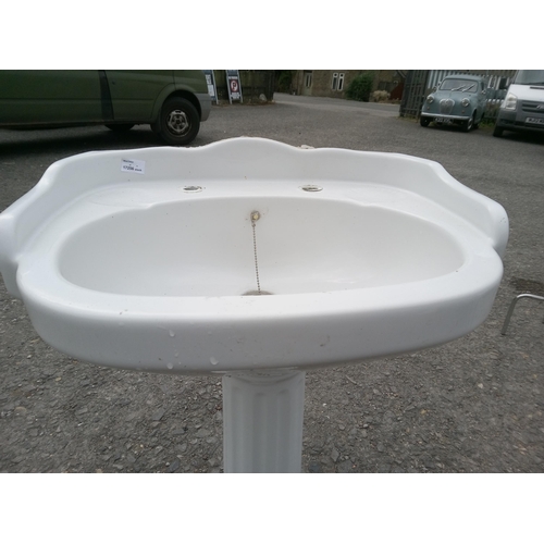 308B - Antique Bathroom Sink with Pedestal Base