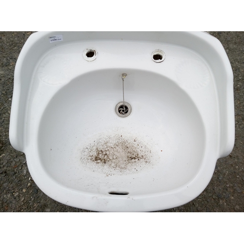 308B - Antique Bathroom Sink with Pedestal Base