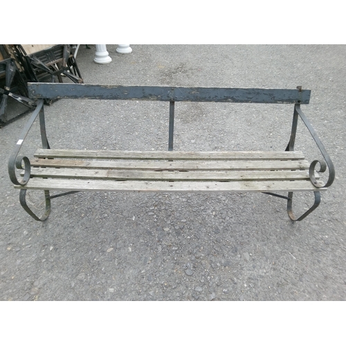 67 - Metal and Timber Bench