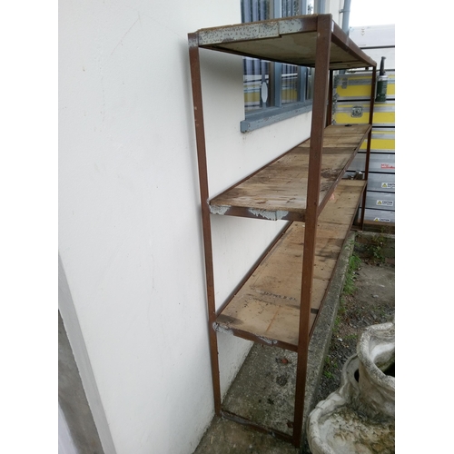 86 - Metal Shelving Unit with 3 Shelves 154cm H x 244cm W x 38cm D