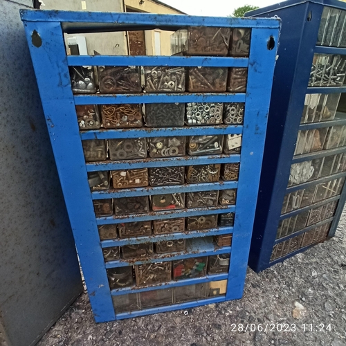 83 - 3 x Metal and Plastic Storage Units with Contents