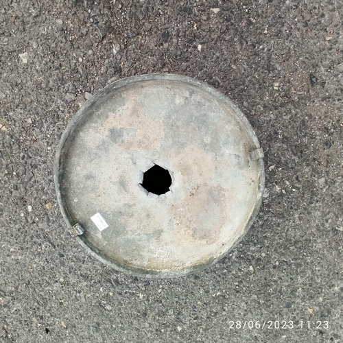 60 - Galvanised Drum Lidded with Hole in Top of Lid as Pictured