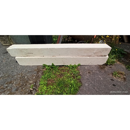 69 - 2 x Pieces of Bath Stone 148cm L x 15cm W x 14cm D