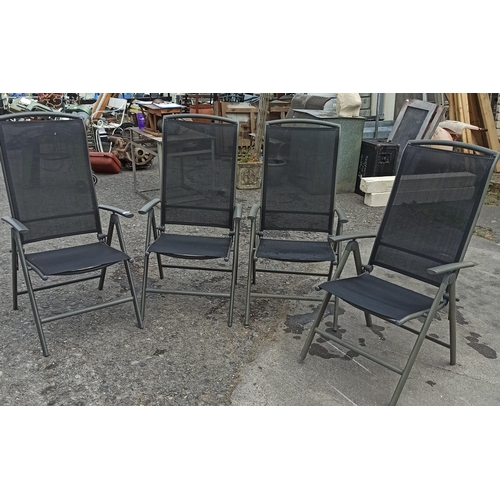 63 - 4 x Folding and Reclining Garden Chairs