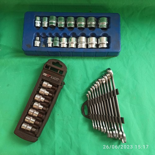 234 - Set of 6 - 17mm Spanners , Metric Sockets and Metric Allan Key Sockets