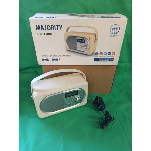 333 - Shelford Majority Portable Digital and FM Radio in Box with Instructions