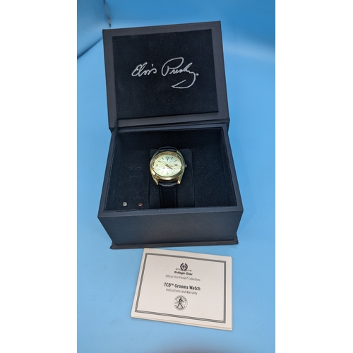 516 - Official Elvis Presley Collections Bellagio Time Grooms Watch - Rotary , with COA