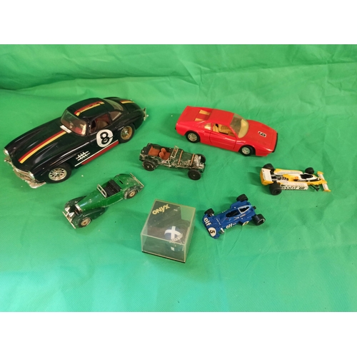 839A - Mixed Model Cars - Burago Matchbox and other cars along with  a David Coulthard Helmet Medal