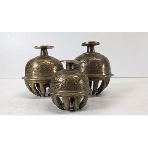 488B - 3 x Brass Bells