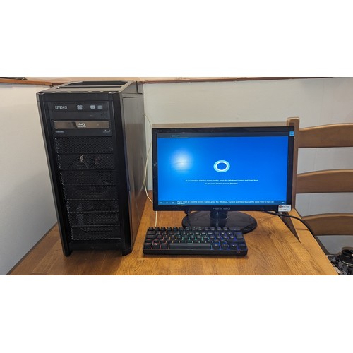 348 - A Windows  10 Core i3 Computer with 16gb Ram, Hard Drive, Blu Ray Drive, Colour Backlit Gaming Keybo... 