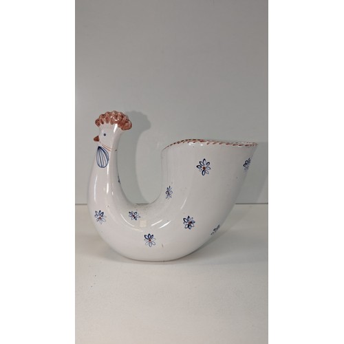 376D - A Rye Pottery Cockerel/ Chicken Vase