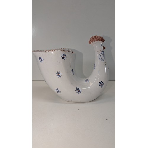 376D - A Rye Pottery Cockerel/ Chicken Vase