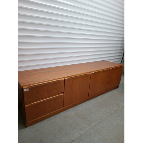 691 - Mid Century Side Board, 2 Drawers, 3 Cupboard, 50cm H , 183cm L, 49cm D