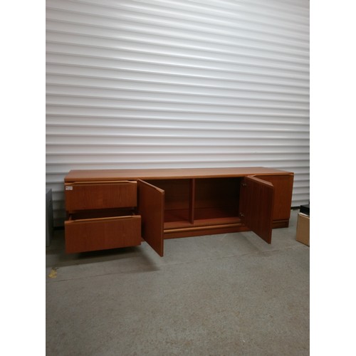 691 - Mid Century Side Board, 2 Drawers, 3 Cupboard, 50cm H , 183cm L, 49cm D