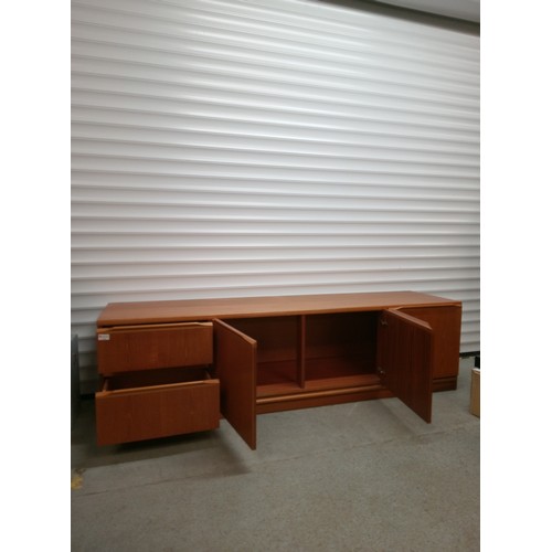 691 - Mid Century Side Board, 2 Drawers, 3 Cupboard, 50cm H , 183cm L, 49cm D