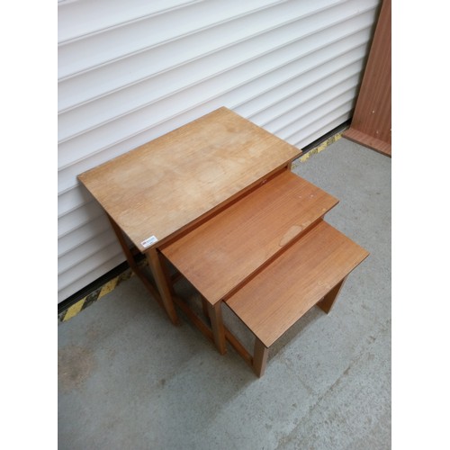 697 - Mid Century Nest of Coffee Tables - Requires attention to tops