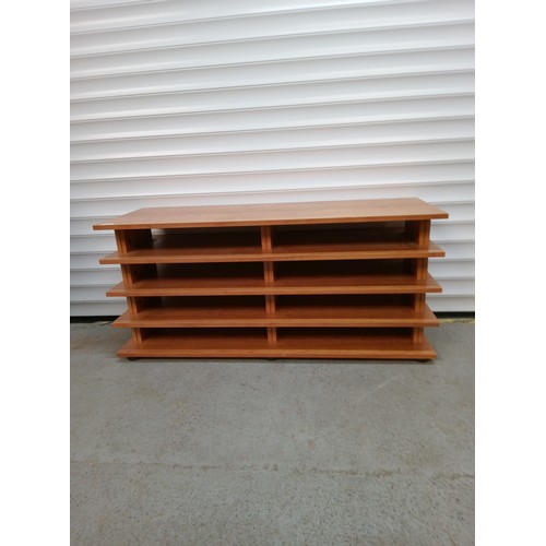 698 - Mid Century Style Entertainment Unit with 4 Shelves 50cm H x 111cm W x 40cm D