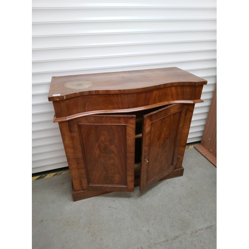 785 - Mahogany Inlaid Side Board with drawer and locking cupboard with Key ( inlay needs attention as pict... 