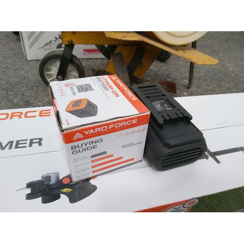 164 - Yard Force Cordless Strimmer in Original Packaging