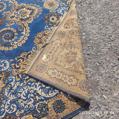 1290 - Worn Patterned Rug with Damage as Pictured 330cm x 250cm