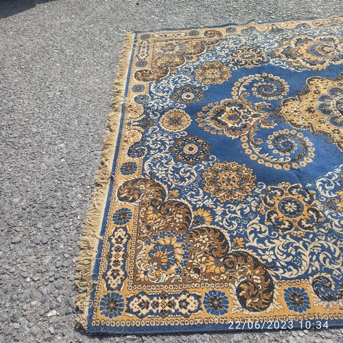 1290 - Worn Patterned Rug with Damage as Pictured 330cm x 250cm