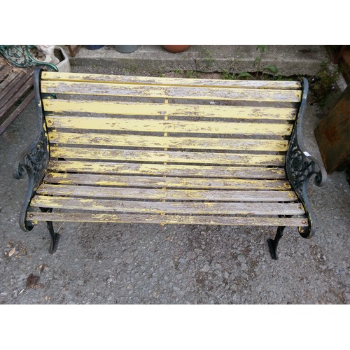 58 - Garden Bench with Black Bench Ends